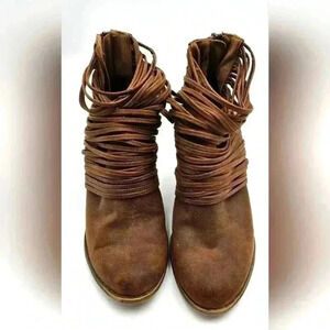 Fergalicious Brown Ankle Boots Womens Size 8
